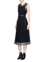 Figure View -Click To Enlarge Grommet border A-line dress