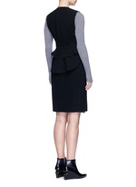 Back View -Click To Enlarge Peplum back zip front long vest