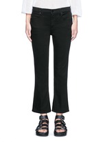 Detail View -Click To Enlarge 'Trap' cropped flare boot leg jeans