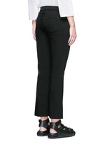 Back View -Click To Enlarge 'Trap' cropped flare boot leg jeans