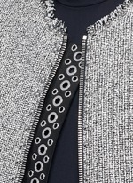 Detail View -Click To Enlarge Ball stud tweed peplum jacket