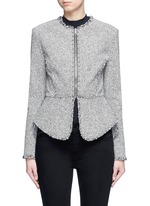 Main View -Click To Enlarge Ball stud tweed peplum jacket
