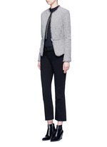 Figure View -Click To Enlarge Ball stud tweed peplum jacket