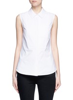 Main View -Click To Enlarge Peplum back sleeveless shirt
