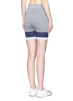 Back View -Click To Enlarge 'Cadet' circular knit high waist bike shorts