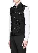 Front View -Click To Enlarge Stud denim vest