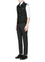 Figure View -Click To Enlarge Stud denim vest
