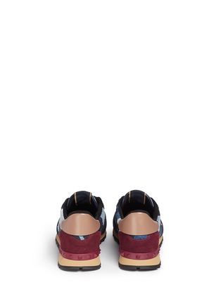Click To Zoom Valentino - Camouflage patchwork denim sneakers