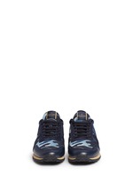 Front View -Click To Enlarge Camouflage patchwork denim sneakers
