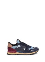 Main View -Click To Enlarge Camouflage patchwork denim sneakers