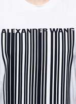 Detail View -Click To Enlarge Barcode print cropped tank top