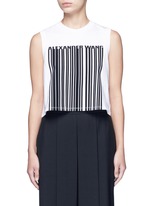 Main View -Click To Enlarge Barcode print cropped tank top