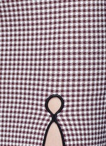 Detail View -Click To Enlarge Keyhole split houndstooth knit pencil skirt