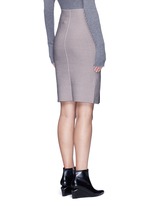 Back View -Click To Enlarge Keyhole split houndstooth knit pencil skirt