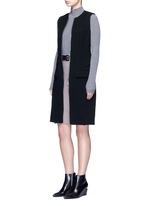 Figure View -Click To Enlarge Keyhole split houndstooth knit pencil skirt