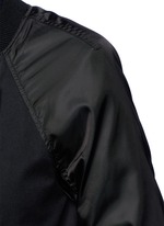 Detail View -Click To Enlarge Twill nylon combo bomber trench coat