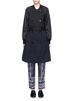 Main View -Click To Enlarge Twill nylon combo bomber trench coat