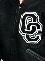 Detail View -Click To Enlarge 'OC' leather sleeve varsity jacket