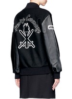 Back View -Click To Enlarge 'OC' leather sleeve varsity jacket