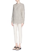 Figure View -Click To Enlarge 'Chandra' seam front stretch scuba cropped pants