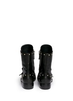 Back View -Click To Enlarge 'Morrison' stud buckle leather boots