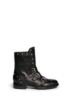 Main View -Click To Enlarge 'Morrison' stud buckle leather boots