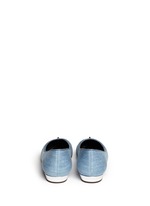 Back View -Click To Enlarge 'Yvette' spike stud toe cap denim flats