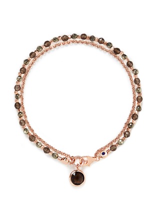 Main View - Click To Enlarge Main View - Click To Enlarge - Astley Clarke - 'Prosperity' 18k rose gold pyrite friendship bracelet - Energy & Prosperity