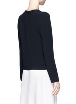 Back View -Click To Enlarge Round neck crepe top