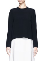 Main View -Click To Enlarge Round neck crepe top