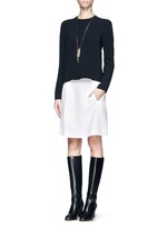 Figure View -Click To Enlarge Round neck crepe top