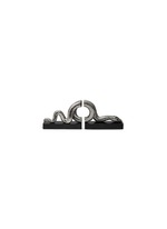 Main View -Click To Enlarge Snake Bookend - Platinum