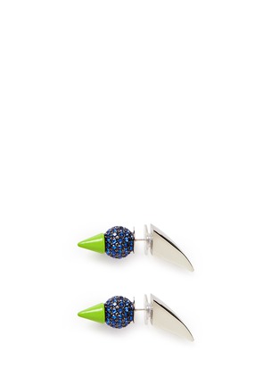 Main View - Click To Enlarge Main View - Click To Enlarge - MOUNSER - Neon spike crystal pavé earrings