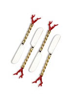 Main View -Click To Enlarge Coral Cocktail Spreader Set