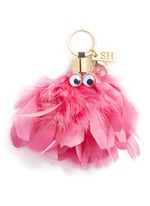 Main View -Click To Enlarge 'Dolly' ethical Turkey feather keyring