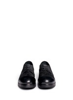 Front View -Click To Enlarge 'Zucca Zeppa' brushed suede Derbies