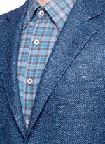 Detail View -Click To Enlarge 'Kei' wool-silk-linen herringbone blazer
