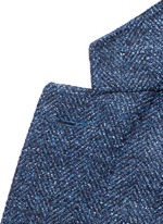 Detail View -Click To Enlarge 'Kei' wool-silk-linen herringbone blazer