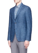 Front View -Click To Enlarge 'Kei' wool-silk-linen herringbone blazer