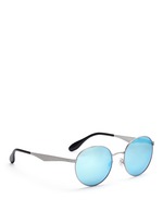 Figure View -Click To Enlarge 'RB3537' coined metal round mirror sunglasses
