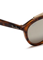 Detail View -Click To Enlarge 'RB4257' metal browline bridge tortoiseshell acetate phantos sunglasses
