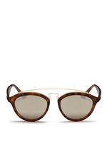 Main View -Click To Enlarge 'RB4257' metal browline bridge tortoiseshell acetate phantos sunglasses