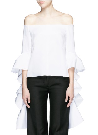Main View - Click To Enlarge Main View - Click To Enlarge - Ellery - 'Delores' split ruffle sleeve off-shoulder top