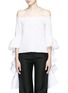 Main View - Click To Enlarge Main View - Click To Enlarge - Ellery - 'Delores' split ruffle sleeve off-shoulder top