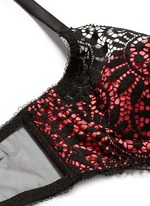 Detail View -Click To Enlarge 'Brigit' padded jacquard lace plunge bra