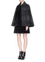 Figure View -Click To Enlarge 'Asteroide' velour knit cape