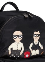 Detail View -Click To Enlarge 'Vulcano' designer appliqué backpack