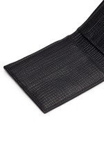 Detail View -Click To Enlarge Designer appliqué leather bifold wallet
