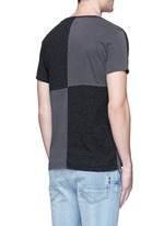 Back View -Click To Enlarge 'Lot 22' checkboard slub jersey T-shirt