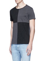 Front View -Click To Enlarge 'Lot 22' checkboard slub jersey T-shirt